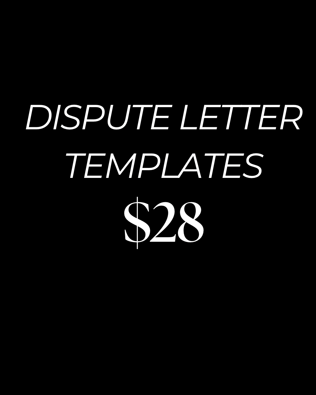 Dispute Letter Templates